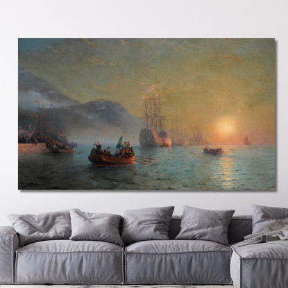 L'Addio Di Colombo Prima Di Partire Per Il Suo Viaggio Da Palos In Spagna Ivan Konstantinovich Aivazovsky ika4 quadro stampato