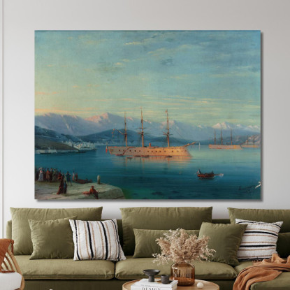 Navi Francesi In Partenza Dal Mar Nero Ivan Konstantinovich Aivazovsky ika7 quadro stampato su tela