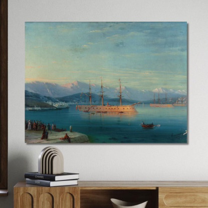 Navi Francesi In Partenza Dal Mar Nero Ivan Konstantinovich Aivazovsky ika7 quadro stampato su tela