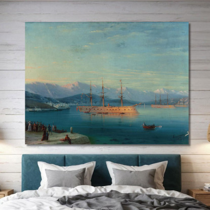 Navi Francesi In Partenza Dal Mar Nero Ivan Konstantinovich Aivazovsky ika7 quadro stampato su tela