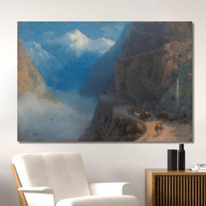 Da Mleta A Gudauri Ivan Konstantinovich Aivazovsky ika8 quadro stampato su tela