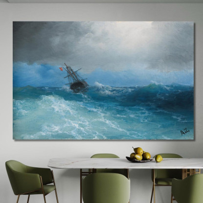 Tempesta In Arrivo Ivan Konstantinovich Aivazovsky ika9 quadro stampato su tela