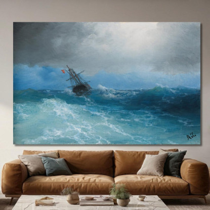Tempesta In Arrivo Ivan Konstantinovich Aivazovsky ika9 quadro stampato su tela
