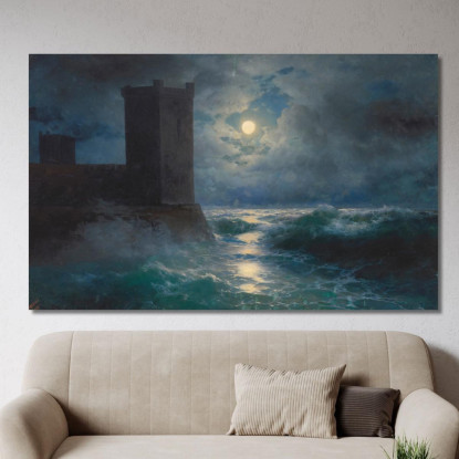 Torri Genovesi Nel Mar Nero Ivan Konstantinovich Aivazovsky ika10 quadro stampato su tela