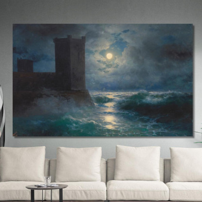 Torri Genovesi Nel Mar Nero Ivan Konstantinovich Aivazovsky ika10 quadro stampato su tela