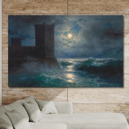 Torri Genovesi Nel Mar Nero Ivan Konstantinovich Aivazovsky ika10 quadro stampato su tela