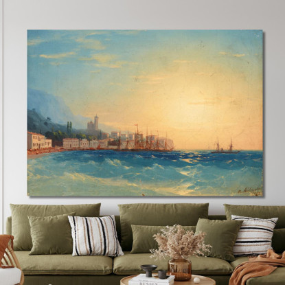 Porto Con Navi Ivan Konstantinovich Aivazovsky ika11 quadro stampato su tela