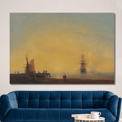 Alla Fonda Di Sera Ivan Konstantinovich Aivazovsky ika13 quadro stampato su tela