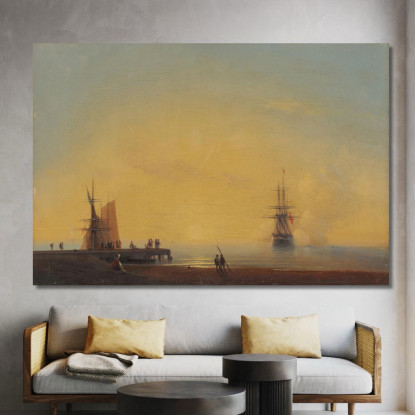 Alla Fonda Di Sera Ivan Konstantinovich Aivazovsky ika13 quadro stampato su tela