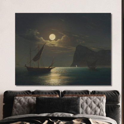 Chiaro Di Luna Ivan Konstantinovich Aivazovsky ika15 quadro stampato su tela