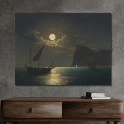 Chiaro Di Luna Ivan Konstantinovich Aivazovsky ika15 quadro stampato su tela