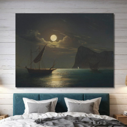 Chiaro Di Luna Ivan Konstantinovich Aivazovsky ika15 quadro stampato su tela
