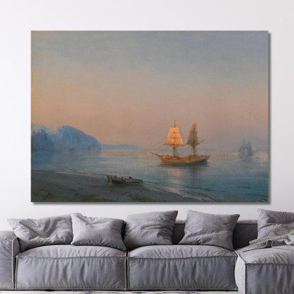 Mattina A Yalta Ivan Konstantinovich Aivazovsky ika17 quadro stampato su tela