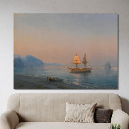 Mattina A Yalta Ivan Konstantinovich Aivazovsky ika17 quadro stampato su tela