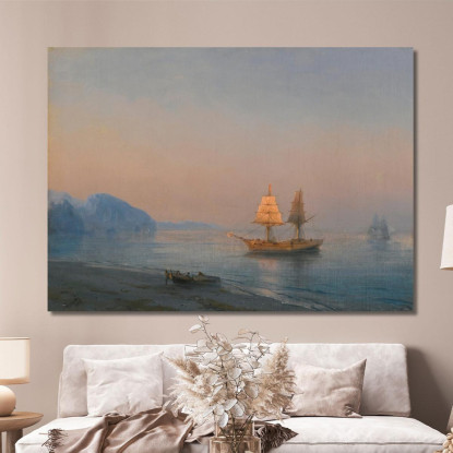 Mattina A Yalta Ivan Konstantinovich Aivazovsky ika17 quadro stampato su tela