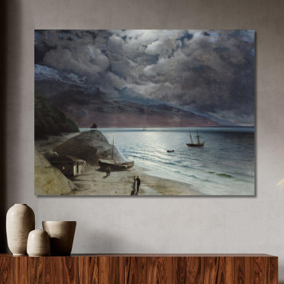 Notte A Gurzuf Ivan Konstantinovich Aivazovsky ika18 quadro stampato su tela