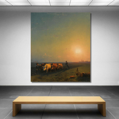 Aratura Dei Campi In Crimea Ivan Konstantinovich Aivazovsky ika20 quadro stampato su tela