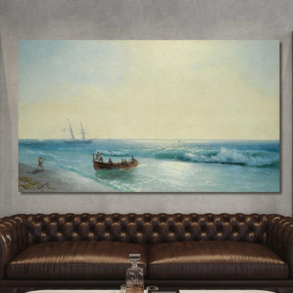 Marinai Che Sbarcano Ivan Konstantinovich Aivazovsky ika22 quadro stampato su tela