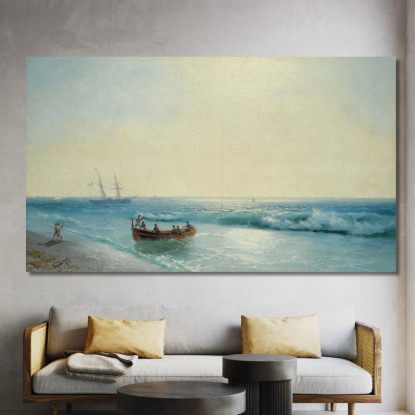 Marinai Che Sbarcano Ivan Konstantinovich Aivazovsky ika22 quadro stampato su tela