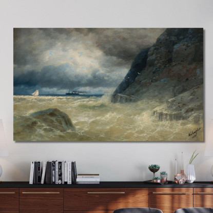 Mare Ivan Konstantinovich Aivazovsky ika23 quadro stampato su tela