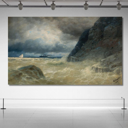 Mare Ivan Konstantinovich Aivazovsky ika23 quadro stampato su tela