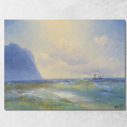 Nave In Mare Ivan Konstantinovich Aivazovsky ika27 quadro stampato su tela
