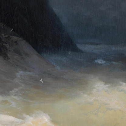 Naufragio Al Largo Della Costa Del Mar Nero Ivan Konstantinovich Aivazovsky ika34 quadro stampato su tela