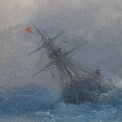 Naufragio Ivan Konstantinovich Aivazovsky ika35 quadro stampato su tela