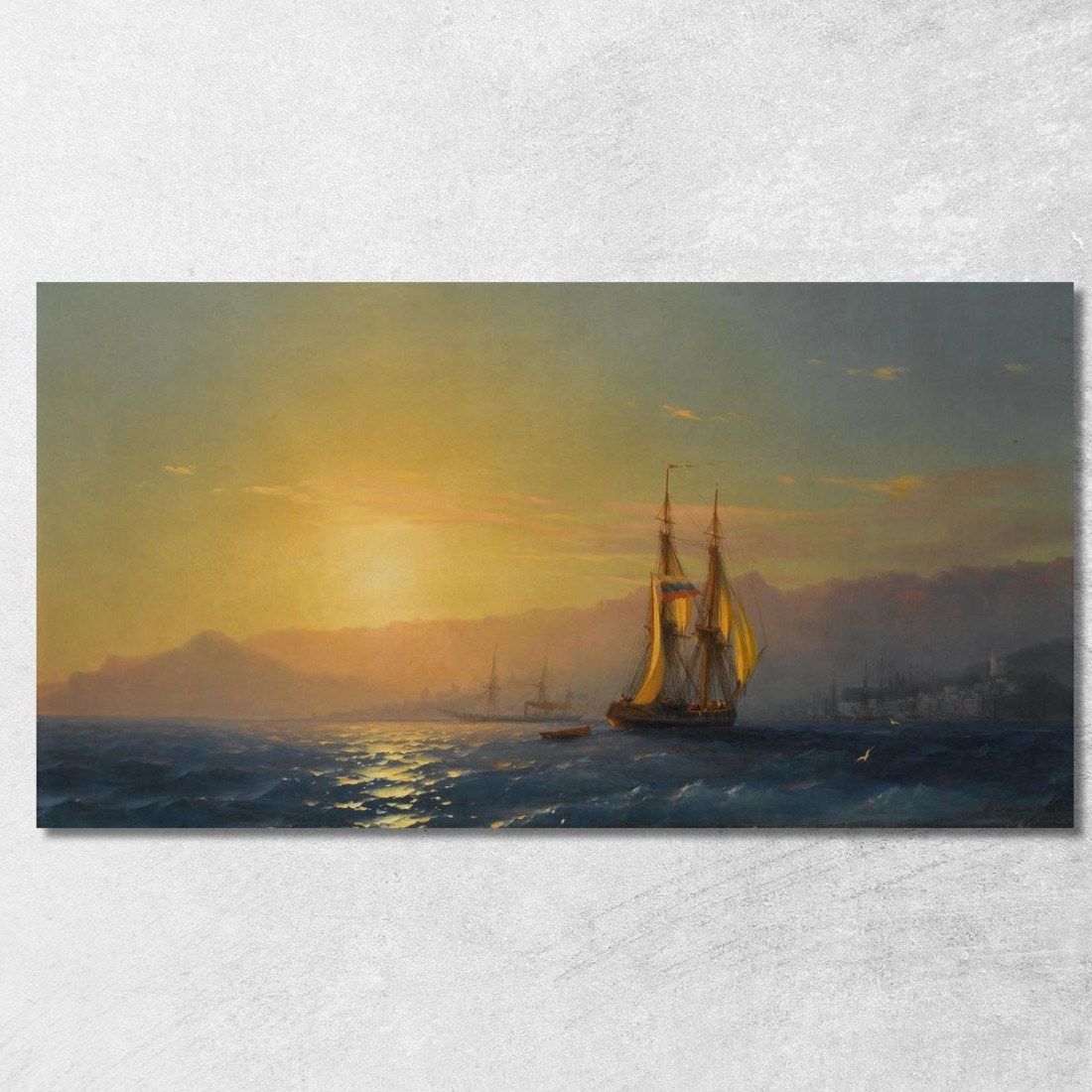 Tramonto Sul Mare Ivan Konstantinovich Aivazovsky ika37 quadro stampato su tela