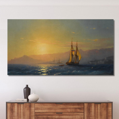 Tramonto Sul Mare Ivan Konstantinovich Aivazovsky ika37 quadro stampato su tela