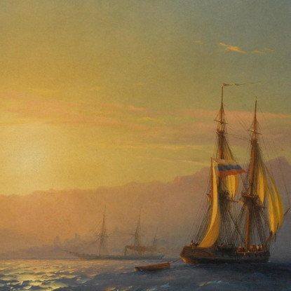 Tramonto Sul Mare Ivan Konstantinovich Aivazovsky ika37 quadro stampato su tela