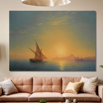 Tramonto Su Ischia Ivan Konstantinovich Aivazovsky ika38 quadro stampato su tela