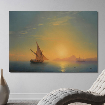 Tramonto Su Ischia Ivan Konstantinovich Aivazovsky ika38 quadro stampato su tela