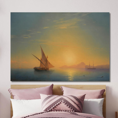 Tramonto Su Ischia Ivan Konstantinovich Aivazovsky ika38 quadro stampato su tela
