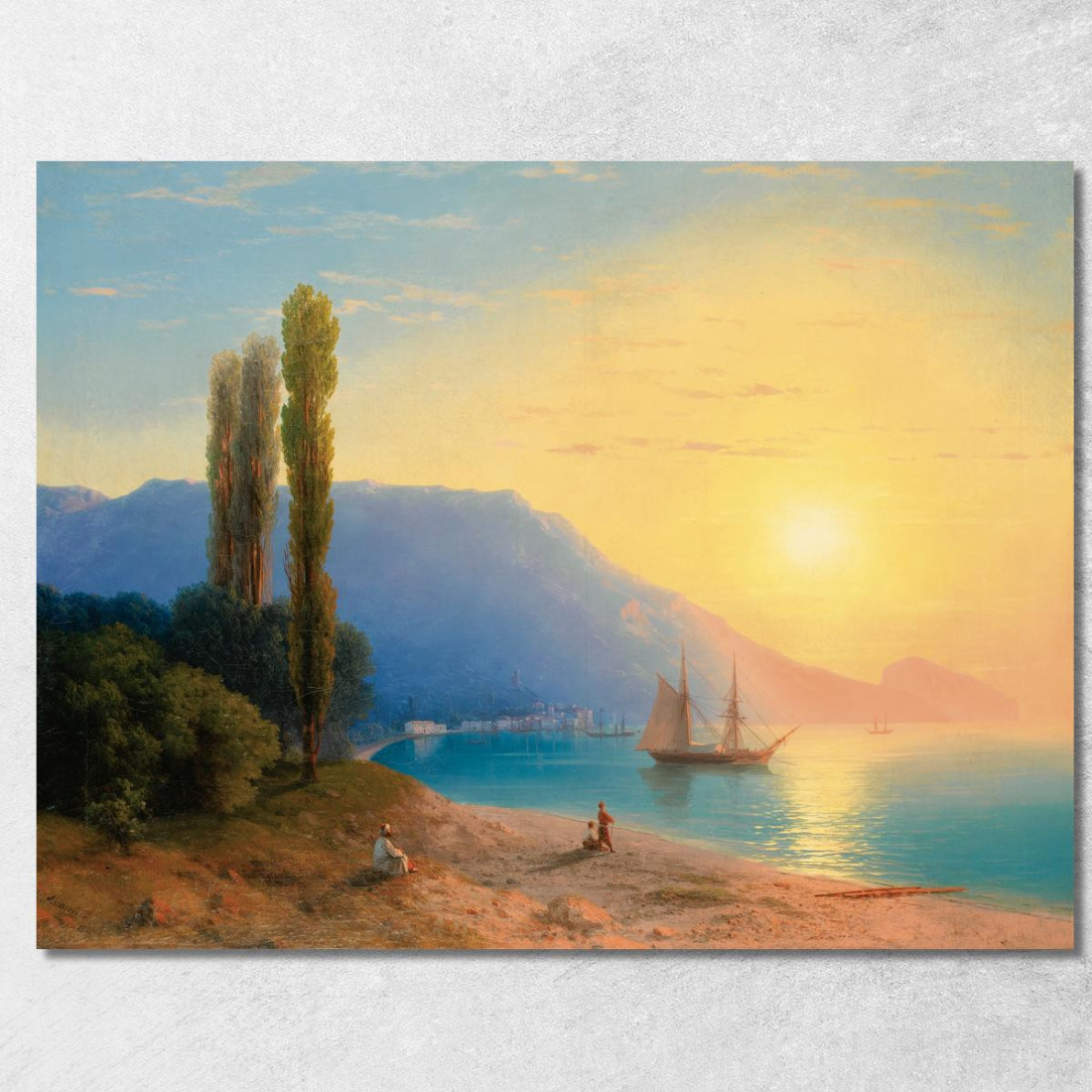 Tramonto Su Yalta Ivan Konstantinovich Aivazovsky ika39 quadro stampato su tela