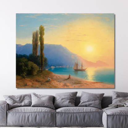 Tramonto Su Yalta Ivan Konstantinovich Aivazovsky ika39 quadro stampato su tela