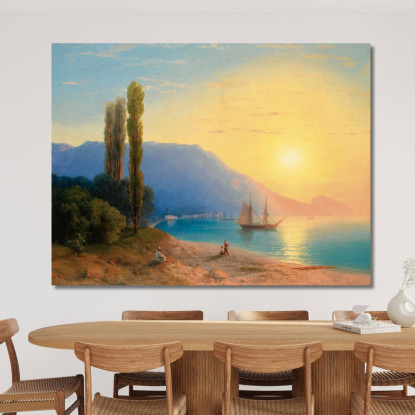 Tramonto Su Yalta Ivan Konstantinovich Aivazovsky ika39 quadro stampato su tela