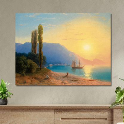 Tramonto Su Yalta Ivan Konstantinovich Aivazovsky ika39 quadro stampato su tela