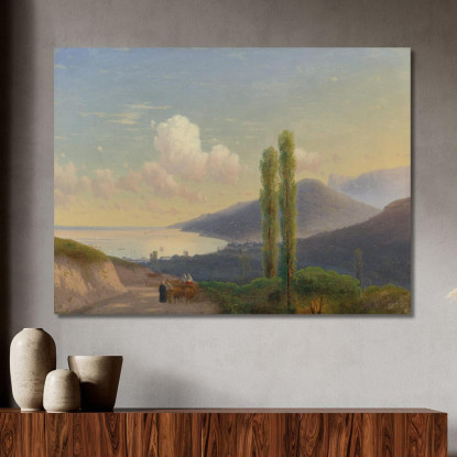 La Strada Per Gurzuf Crimea Ivan Konstantinovich Aivazovsky ika46 quadro stampato su tela