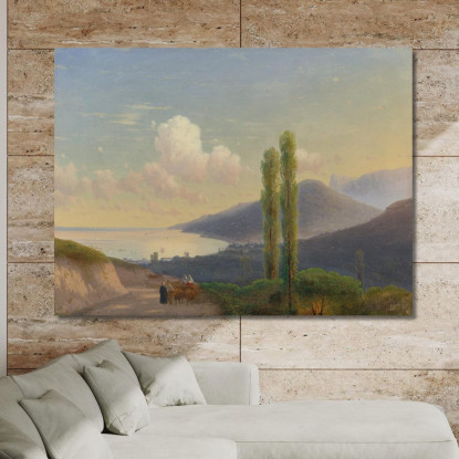 La Strada Per Gurzuf Crimea Ivan Konstantinovich Aivazovsky ika46 quadro stampato su tela
