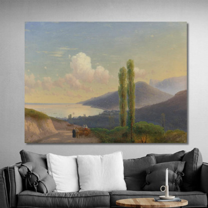 La Strada Per Gurzuf Crimea Ivan Konstantinovich Aivazovsky ika46 quadro stampato su tela