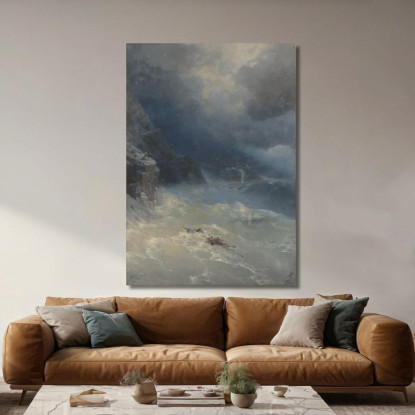 La Tempesta A Capo Aya Ivan Konstantinovich Aivazovsky ika47 quadro stampato su tela