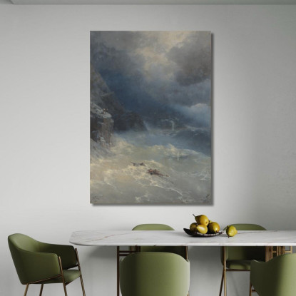 La Tempesta A Capo Aya Ivan Konstantinovich Aivazovsky ika47 quadro stampato su tela