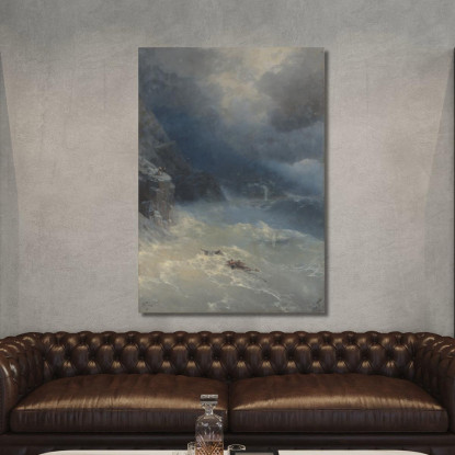 La Tempesta A Capo Aya Ivan Konstantinovich Aivazovsky ika47 quadro stampato su tela