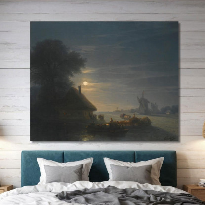 Paesaggio Ucraino Di Notte Ivan Konstantinovich Aivazovsky ika50 quadro stampato su tela