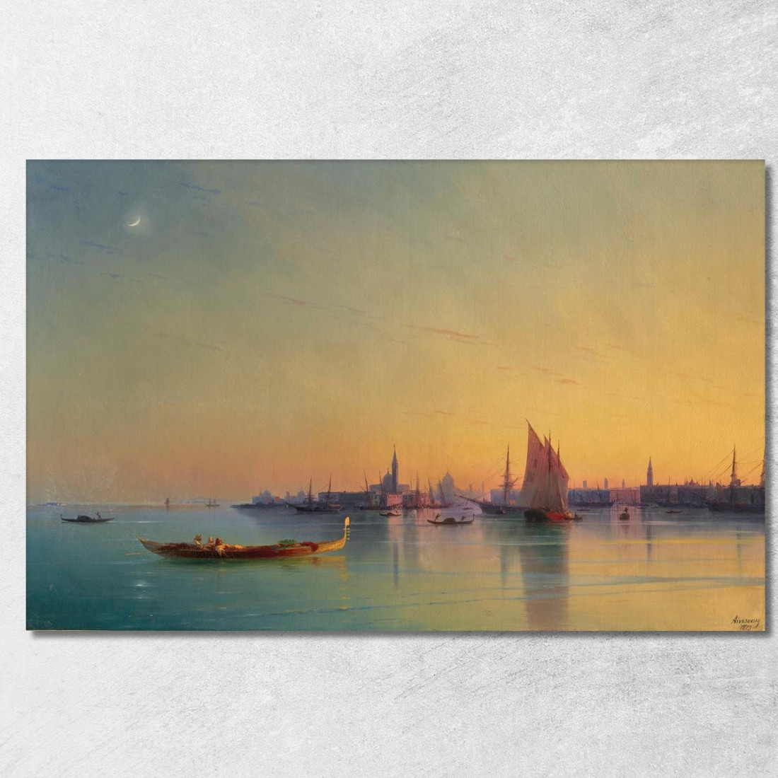 Venezia Al Tramonto Ivan Konstantinovich Aivazovsky ika51 quadro stampato su tela