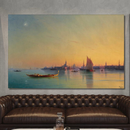 Venezia Al Tramonto Ivan Konstantinovich Aivazovsky ika51 quadro stampato su tela