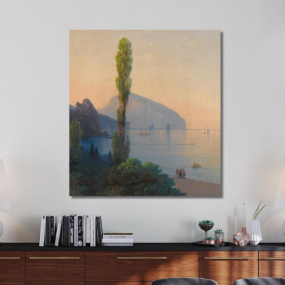 Veduta Dell'Ayu Dag Ivan Konstantinovich Aivazovsky ika54 quadro stampato su tela