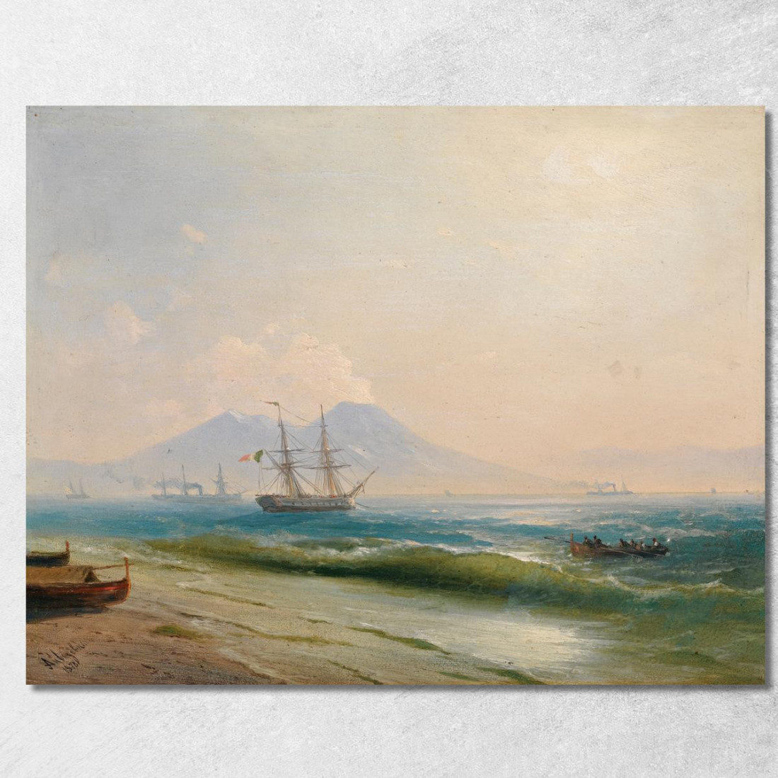 Veduta Del Vesuvio Ivan Konstantinovich Aivazovsky ika55 quadro stampato su tela