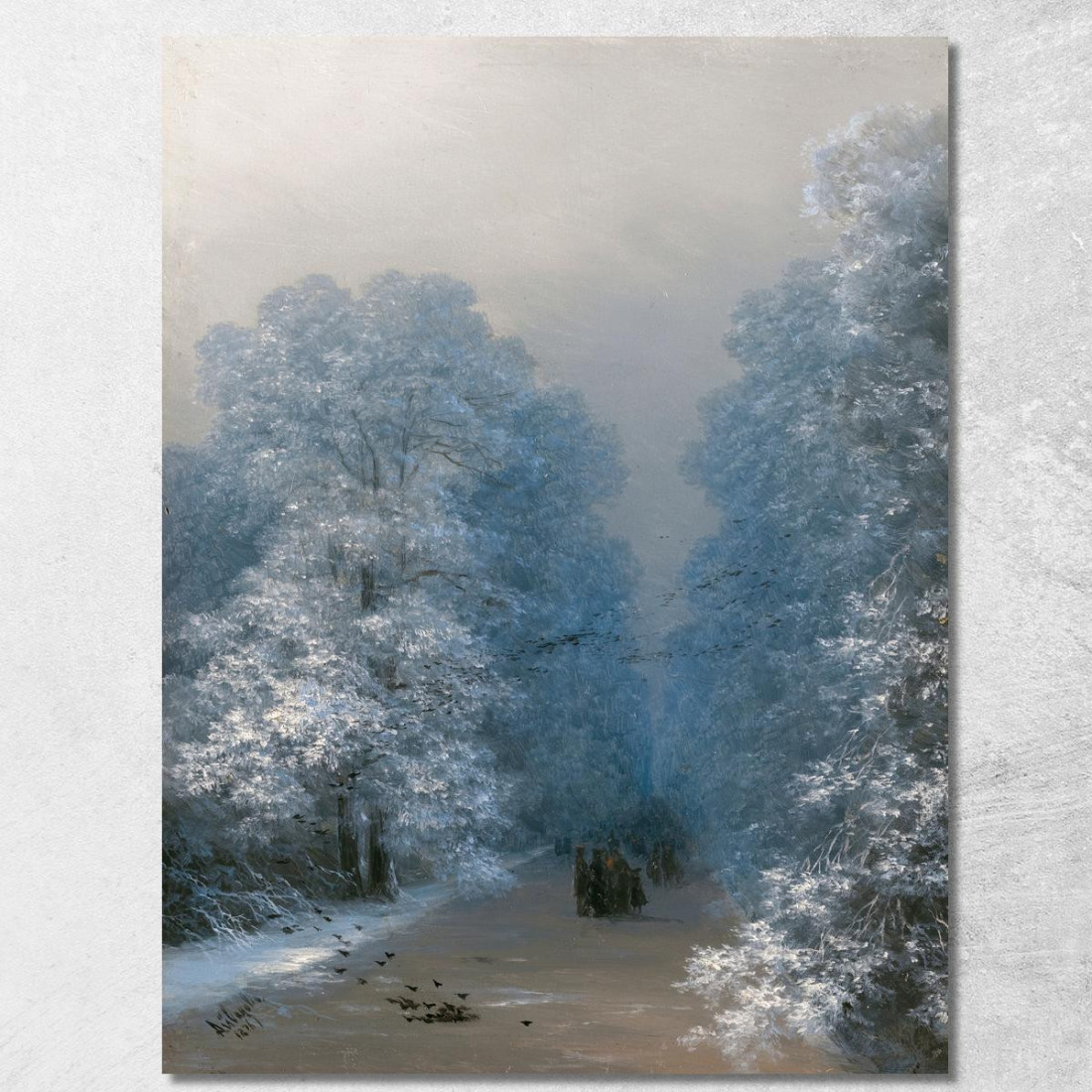 Paesaggio Invernale Ivan Konstantinovich Aivazovsky ika56 quadro stampato su tela